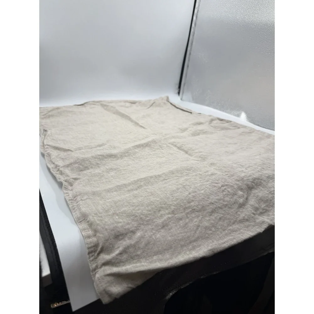 NWOT Beige Linen Pillow Cover W/ Zipper Closure STANDARD Size 23.5x19inch